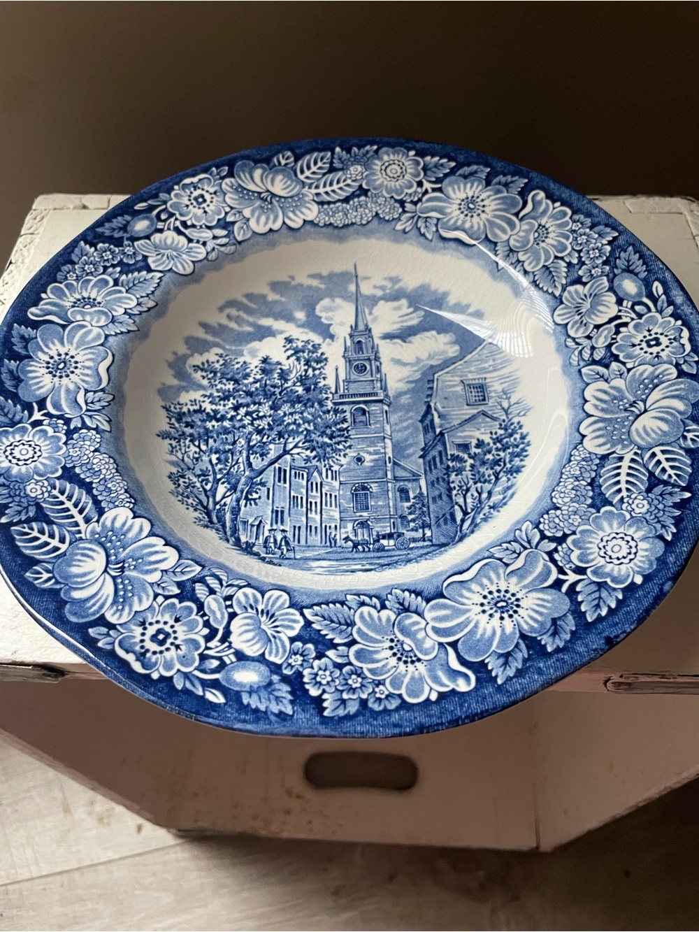 Staffordshire Liberty Blue Historical Saucer Bowl Vintage - Picture 4 of 4